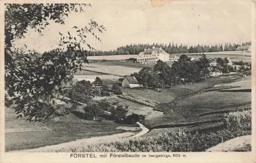 AK Förstel Erholungsheim Förstelbaude Schlesien gelaufen Postkarte