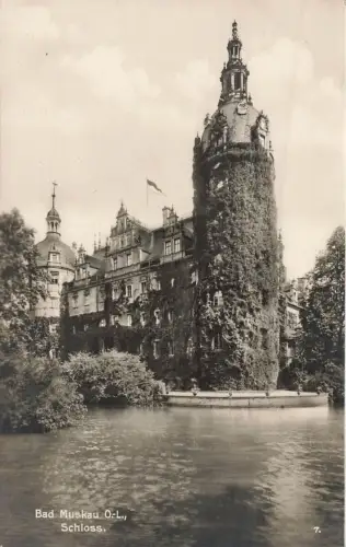 AK Bad Muskau Schloss Sachsen Oberlausitz 1928 gelaufen Postkarte