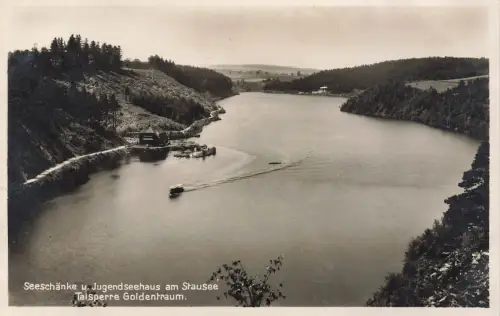 AK Goldentraum Talsperre Stausee Seeschänke Jugendhaus Schlesien 1931 Postkarte