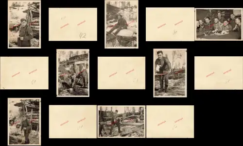 7x Fotos deutsche Soldaten Bunker Newa Schlüsselburg Leningrad Russland Ostfront