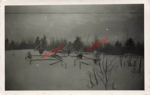 Deutsche Heldengräber gefallen bei Schlüsselburg Leningrad Russland Ostfront