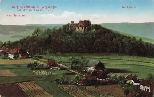 AK Friedeberg Queis Burg Greiffenstein Kemnitzkamm Iserkamm Böhmen 1916