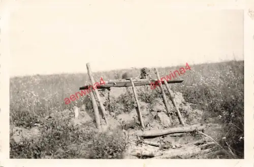 Deutsche Soldaten am Erdloch Befestigung Turyshkino Leningrad Russland Ostfront