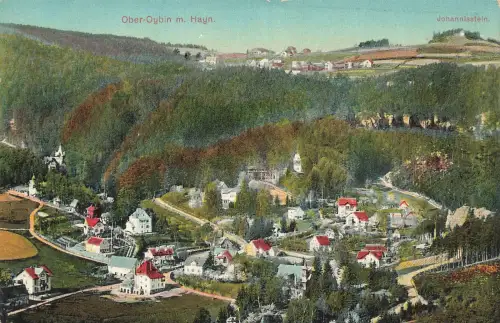 AK Ober-Oybin Hayn Landschaft Johannisstein Sachsen Zittauer Gebirge Postkarte