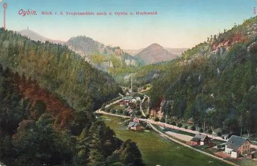 AK Oybin Berg Hochwald Landschaft Sachsen ungelaufen Postkarte