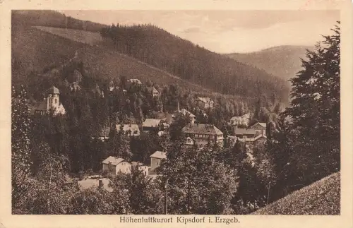 AK Kipsdorf Höhenluftkurort Ortsansicht Sachsen Erzgebirge 1930 Postkarte