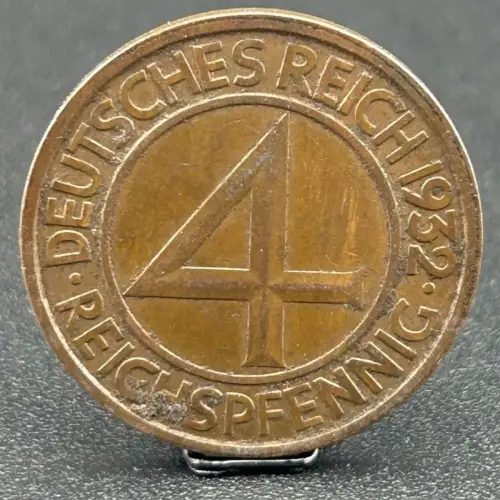 4 Reichspfennig 1932 E Weimarer Republik