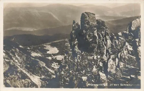 AK Schreiberhau Schneegruben Felsen Schlesien Riesengebirge ungelaufen Postkarte