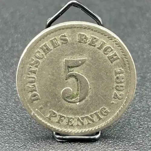 5 Pfennig 1892 G Deutsches Kaiserreich