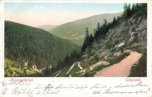 AK Spindlermühle Elbgrund Schlesien Riesengebirge 1902 gelaufen Postkarte