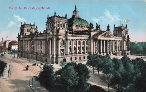 AK Berlin Reichstagsgebäude Berlin 1916 gelaufen Postkarte