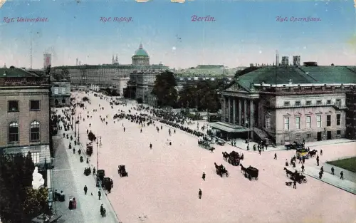AK Berlin Universität Schloss Opernhaus Berlin 1915 gelaufen Feldpostkarte