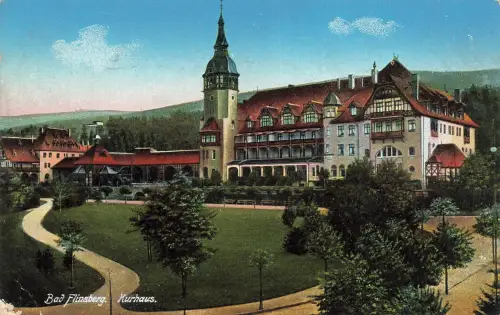 AK Bad Flinsberg Kurhaus Schlesien 1916 gelaufen Feldpostkarte