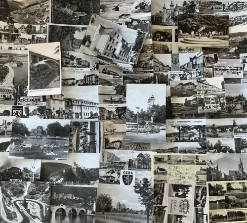 Lot / Konvolut 100 AK Postkarten DDR Deutschland s/w ab 1950