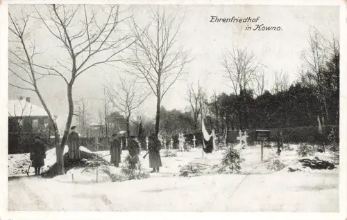 AK Kowno Ehrenfriedhof Soldaten Litauen ungelaufen Postkarte
