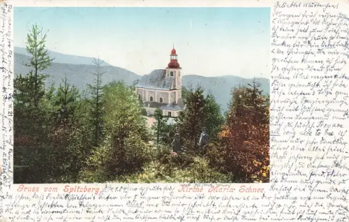 AK Schluckenau Spitzberg Kirche Maria Schnee Böhmen 1904 gelaufen Postkarte