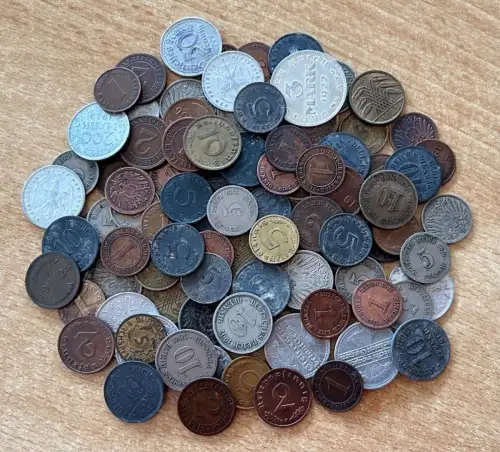 Konvolut 100 Dt. Reich Kaiserreich Kleinmünzen