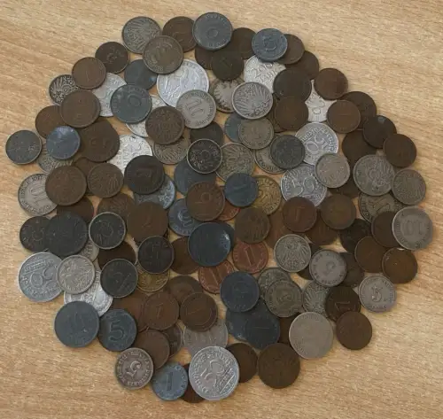 Lot/ Konvolut 100 Dt. Reich Kaiserreich Kleinmünzen