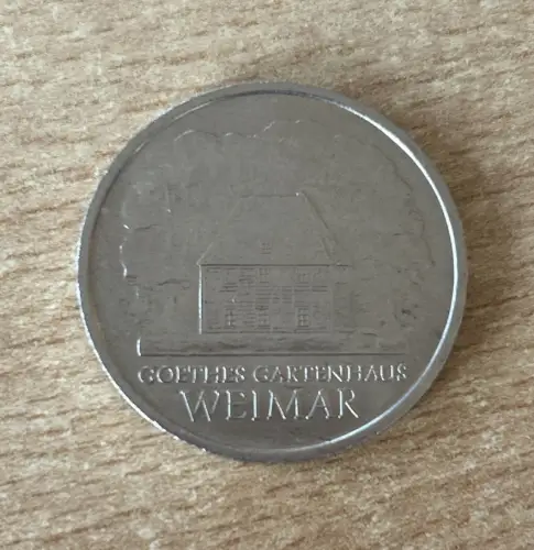 DDR 10 Mark 1982 Goethes Gartenhaus Weimar Münze
