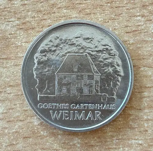 DDR 10 Mark 1982 Goethes Gartenhaus Weimar Gedenkmünze