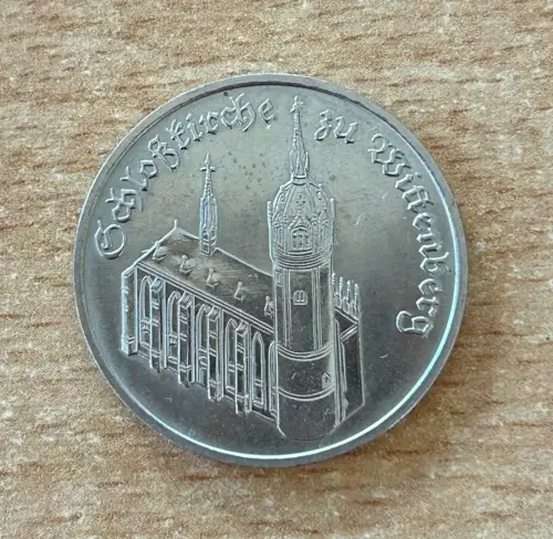 DDR 5 Mark 1983 Schloßkirche zu Wittenberg Gedenkmünze