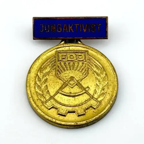 DDR Verbandsauszeichnung Jungaktivist Blau emailliert