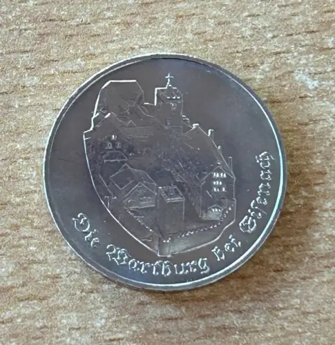 DDR 5 Mark 1982 Wartburg bei Eisenach Gedenkmünze