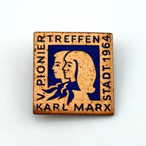 DDR JP Abzeichen V. Pioniertreffen Karl-Marx-Stadt 1964