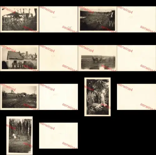 7x Fotos Leben deutscher Soldaten bei Rowno Ukraine Ostfront