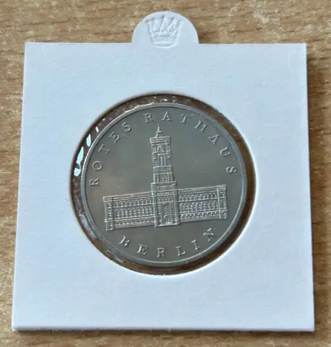 DDR 5 Mark 1987 Rotes Rathaus Berlin Gedenkmünze