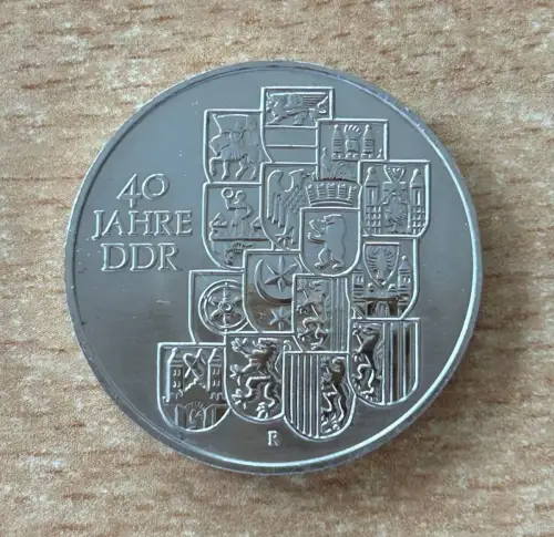 10 Mark 40 Jahre der DDR 1989 Gedenkmünze