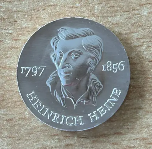 DDR 10 Mark 1972 Heinrich Heine Silber Gedenkmünzen
