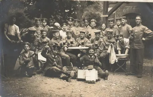 Fotokarte 1.WK Deutsche Soldaten Signal-Ersatz-Abteilung Jena Thür.