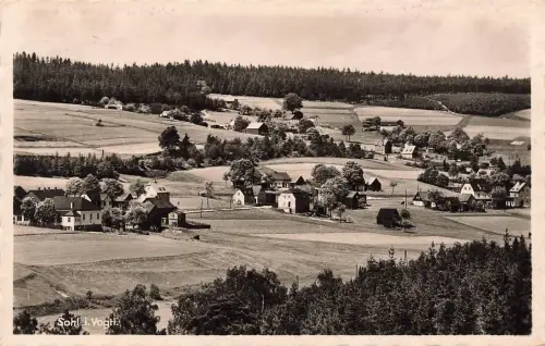 AK Sohl Ortsansicht Sachsen Vogtland 1937 gelaufen Postkarte