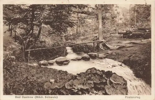 AK Bad Buckow Poetensteg Märkische Schweiz Brandenburg 1926 gelaufen Postkarte