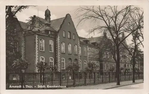 DDR AK Arnstadt Städtisches Krankenhaus Thüringen ungelaufen Postkarte