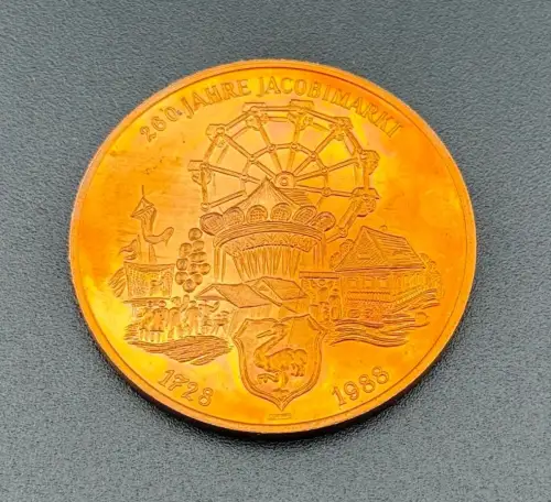 DDR Medaille 260 Jahre Jacobimarkt Neugersdorf Wachtschenke