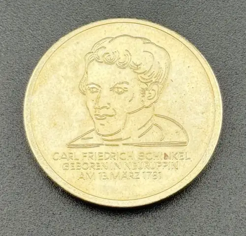 DDR Medaille Carl Friedrich Schinkel Neuruppin
