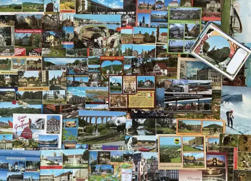 Lot / Konvolut 100 AK Postkarten DDR / BRD Deutschland bunt ab 1950