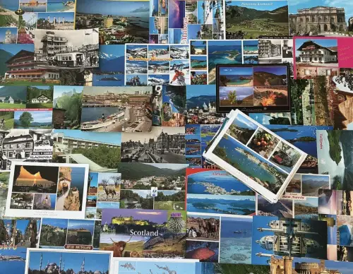 Lot / Konvolut 100 Moderne AK Postkarten Europa Welt ab 1950