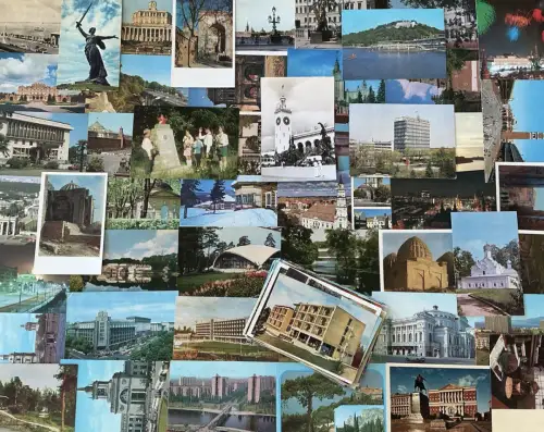 Lot / Konvolut 100 AK Postkarten Russland UdSSR Sowjetunion ab 1950