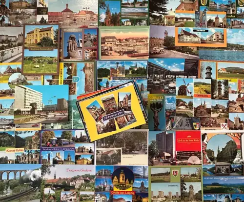 Lot / Konvolut 100 AK Postkarten DDR Deutschland bunt ab 1950