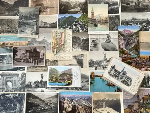 Lot / Konvolut 50 alte AK Postkarten aus Europa 1900 - 1945