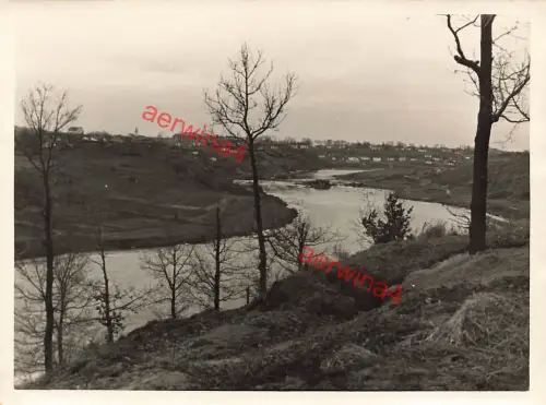 Blick auf Zwiahel am Fluß Slutsch Ukraine Ostfront
