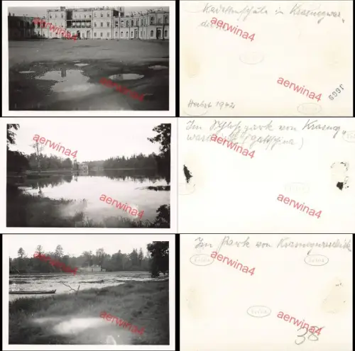 3x Fotos Schloß Gattchina in Krasnogwardeisk Leningrad Ostfront