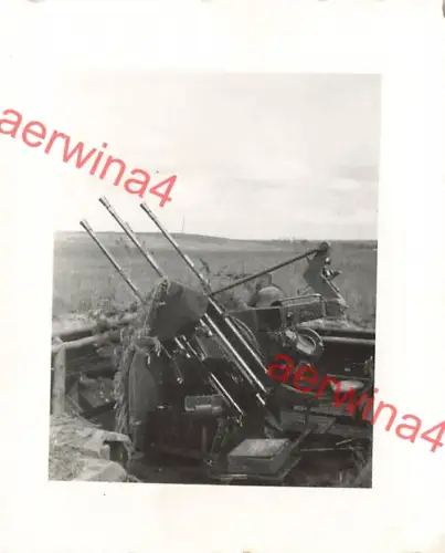 Deutsche Vierlieng Flak 38 Fliegerabwehr bei Mga Leningrad Front Ostfront