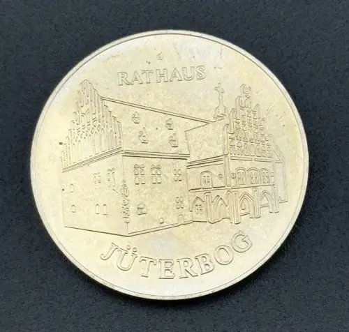 DDR Medaille Jüterbog 800 Jahre Stadtrecht Rathaus 1974