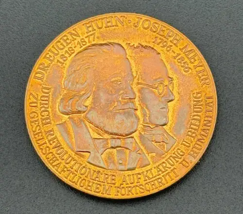 DDR Medaille Helmut König Eugen Huhn Joseph Meyer Hildburghausen 1974