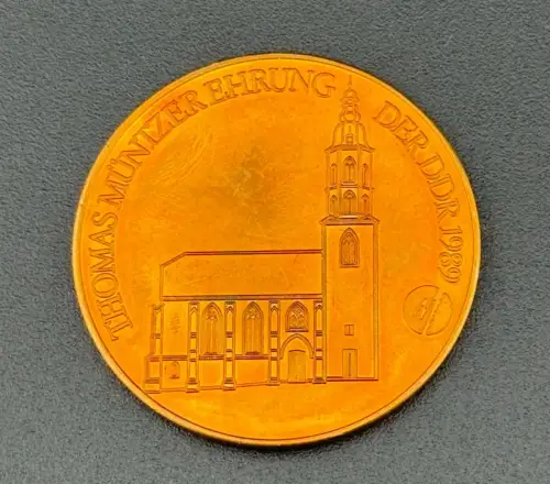 DDR Medaille Thomas Müntzer Ehrung Kulturbund Mühlhausen
