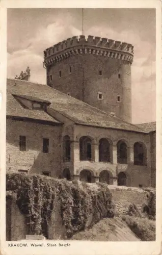 AK Krakow Krakau Wawel Stara Baszta Burg Polen ungelaufen Postkarte